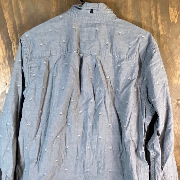 PrAna Mens Shirt Gray Slim Fit Casual Button Down Collared Long Sleeve Large - Picture 10 of 11